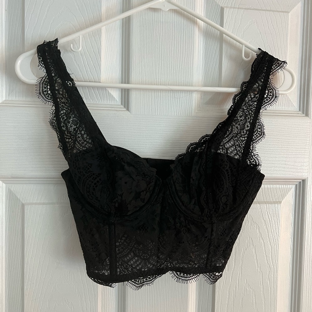 Elegant Black Lace Bralette